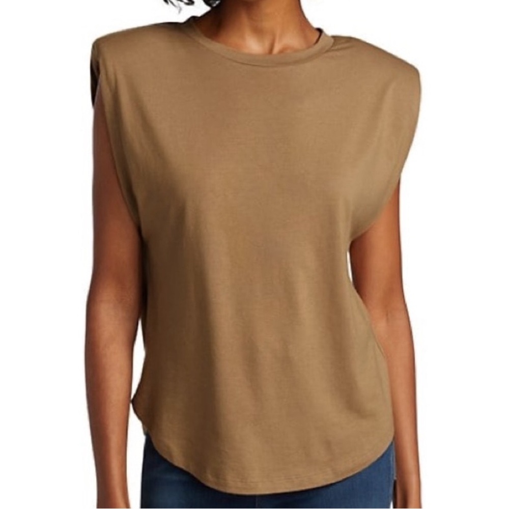 Good American Strong Shoulder Tank Taupe 4 - Picture 3 of 10